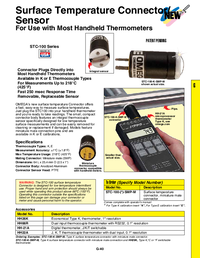 Thumbnail of document Data Sheet - STC-100 Combination Surface Thermocouple & Connector for Handheld Meters